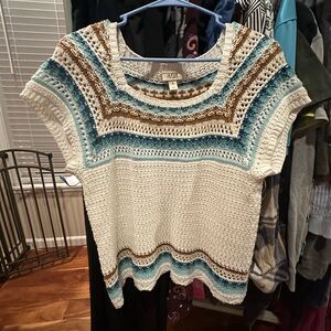a.n.a Multicolor knit top size medium